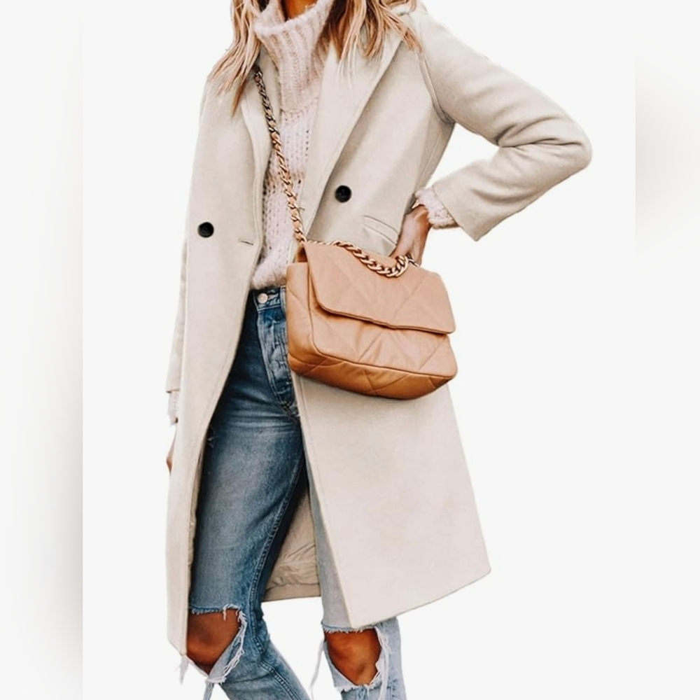 🫛 Cream Pea Coat 🫛